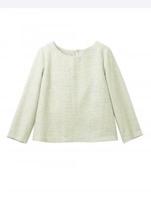 マタニティ ワンピース|ツィードトップス＆産前産後対応スカートセットアップ　マタニティ・授乳服【出産後も長く使える】