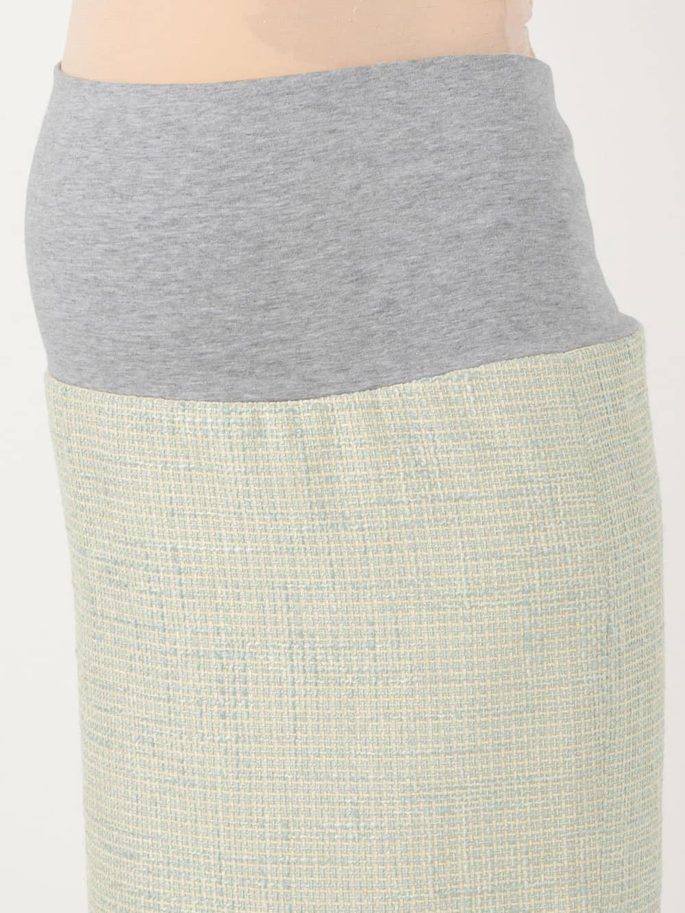 マタニティ ワンピース|ツィードトップス＆産前産後対応スカートセットアップ　マタニティ・授乳服【出産後も長く使える】