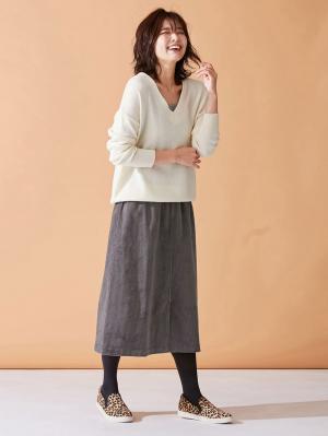 アウトレット|【産前産後対応】コーデュロイスカート【出産後も長く使える】