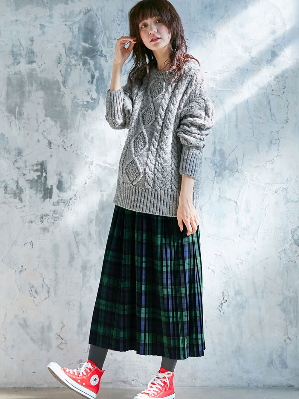 産前産後 チェックプリーツスカート マタニティウェア 授乳服通販 エンジェリーベ 公式