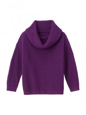 【日本製】片畦オフタートルネックニット　マタニティ・授乳服29087