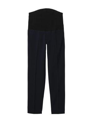 マタニティ パンツ|P・パンツ　TRストレッチセンタープレスストレート|ネイビー