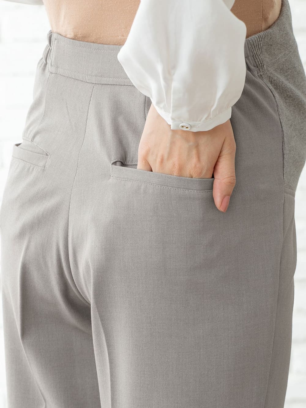 マタニティ パンツ|P・パンツ　TRストレッチセンタープレステーパード