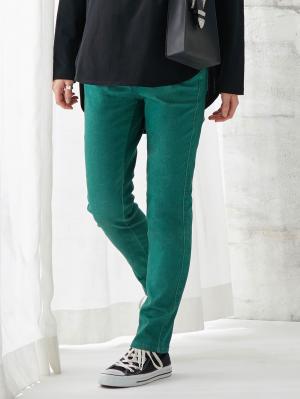 マタニティ パンツ|【マタニティ・授乳服】P・パンツ　ベビースキンカラーストレッチシガレット|グリーン