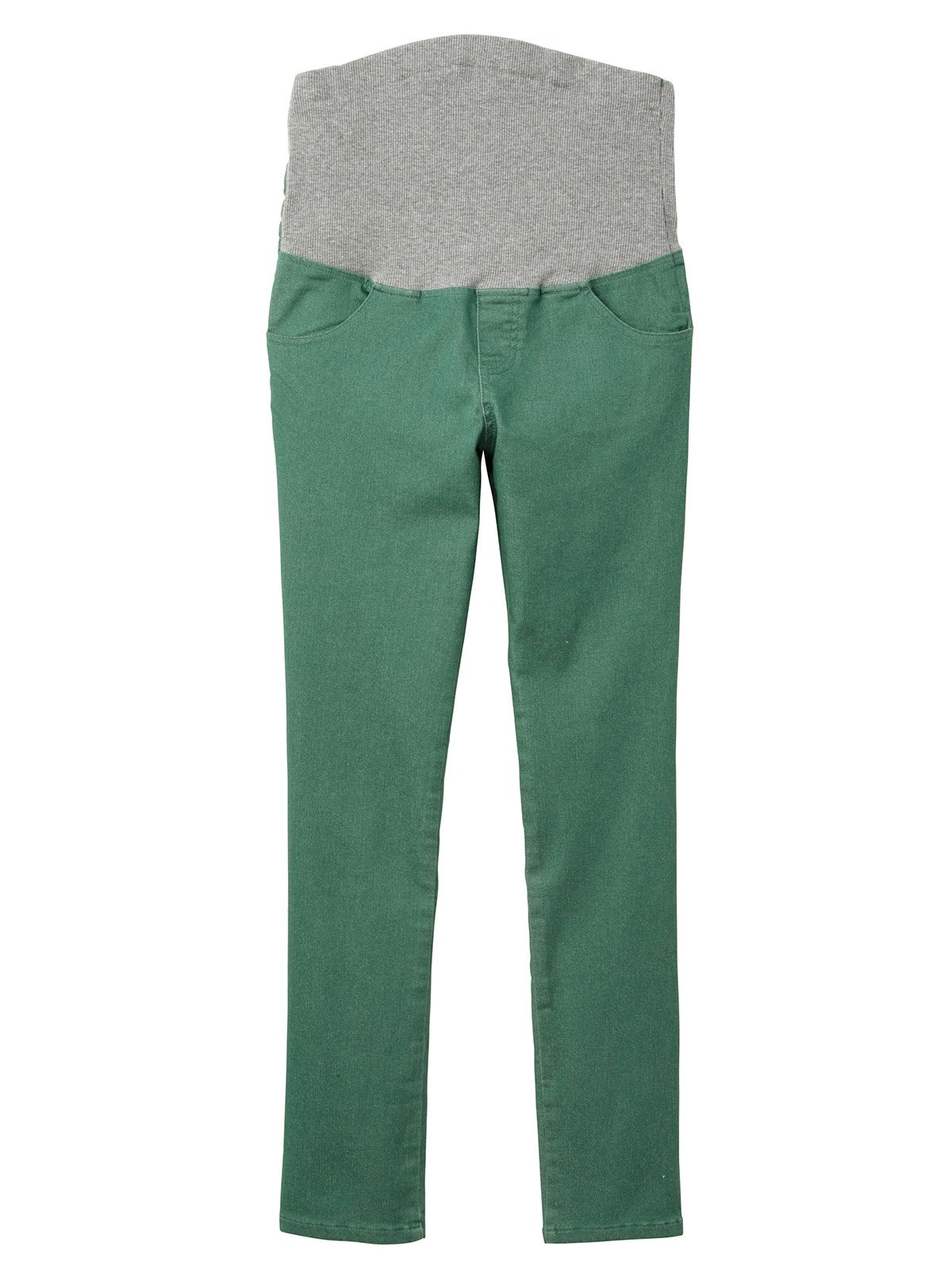 マタニティ パンツ|【マタニティ・授乳服】P・パンツ　ベビースキンカラーストレッチシガレット|グリーン