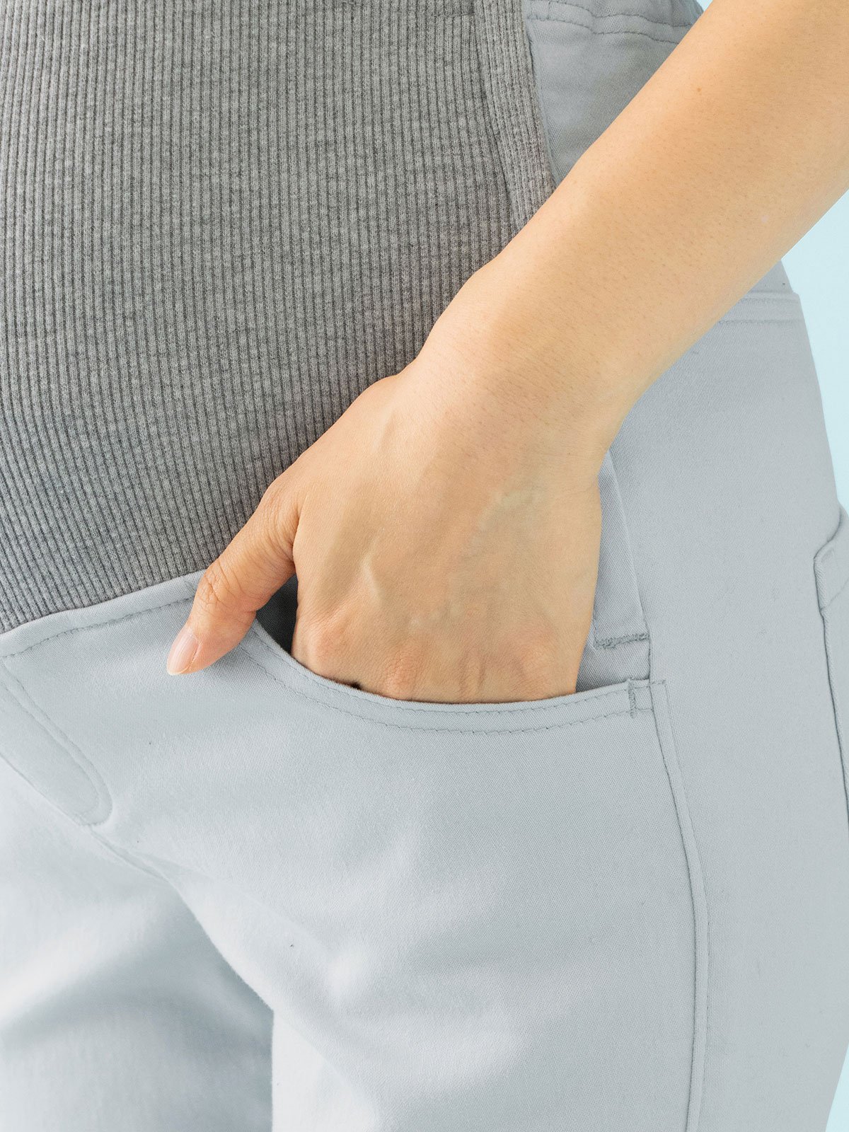 マタニティ パンツ|【マタニティ・授乳服】P・パンツ　ベビースキンカラーストレッチシガレット