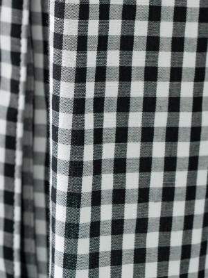 マタニティ ワンピース|コットン先染めギンガム／ストライプワンピース　マタニティ・授乳服【出産後も長く使える】|ブラックギンガム