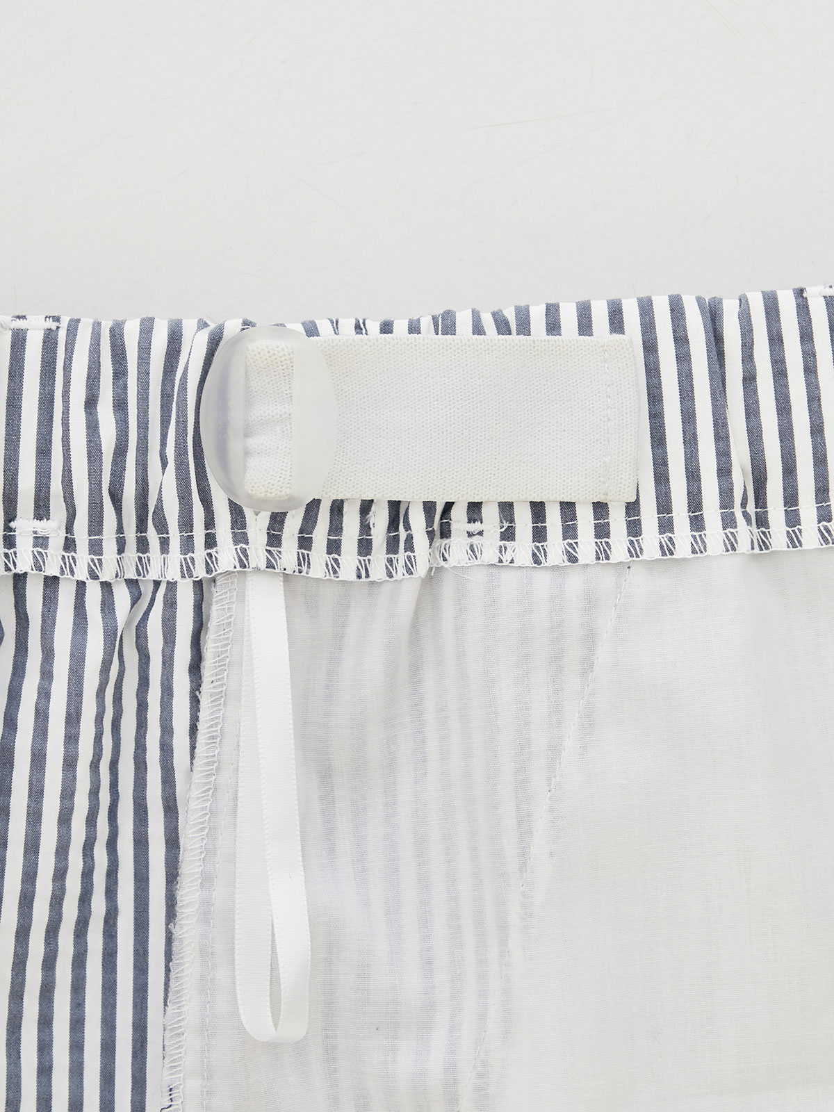 マタニティ パンツ|ain（アイン）【接触冷感】【吸汗速乾】サッカー先染めストライプワイドパンツ【出産後も長く使える】