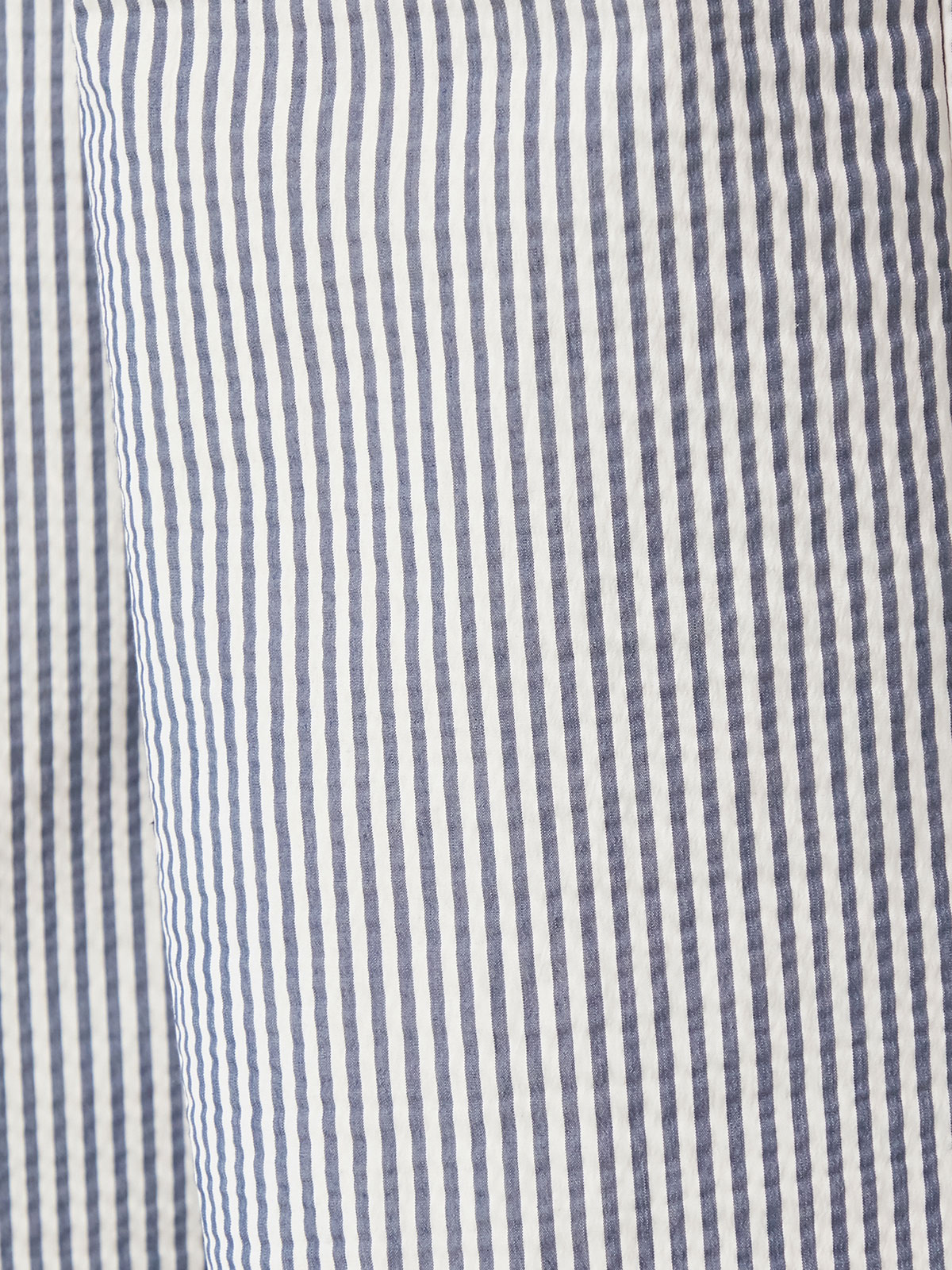 マタニティ パンツ|ain（アイン）【接触冷感】【吸汗速乾】サッカー先染めストライプワイドパンツ【出産後も長く使える】