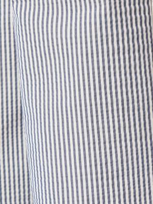 マタニティ パンツ|ain（アイン）【接触冷感】【吸汗速乾】サッカー先染めストライプワイドパンツ【出産後も長く使える】