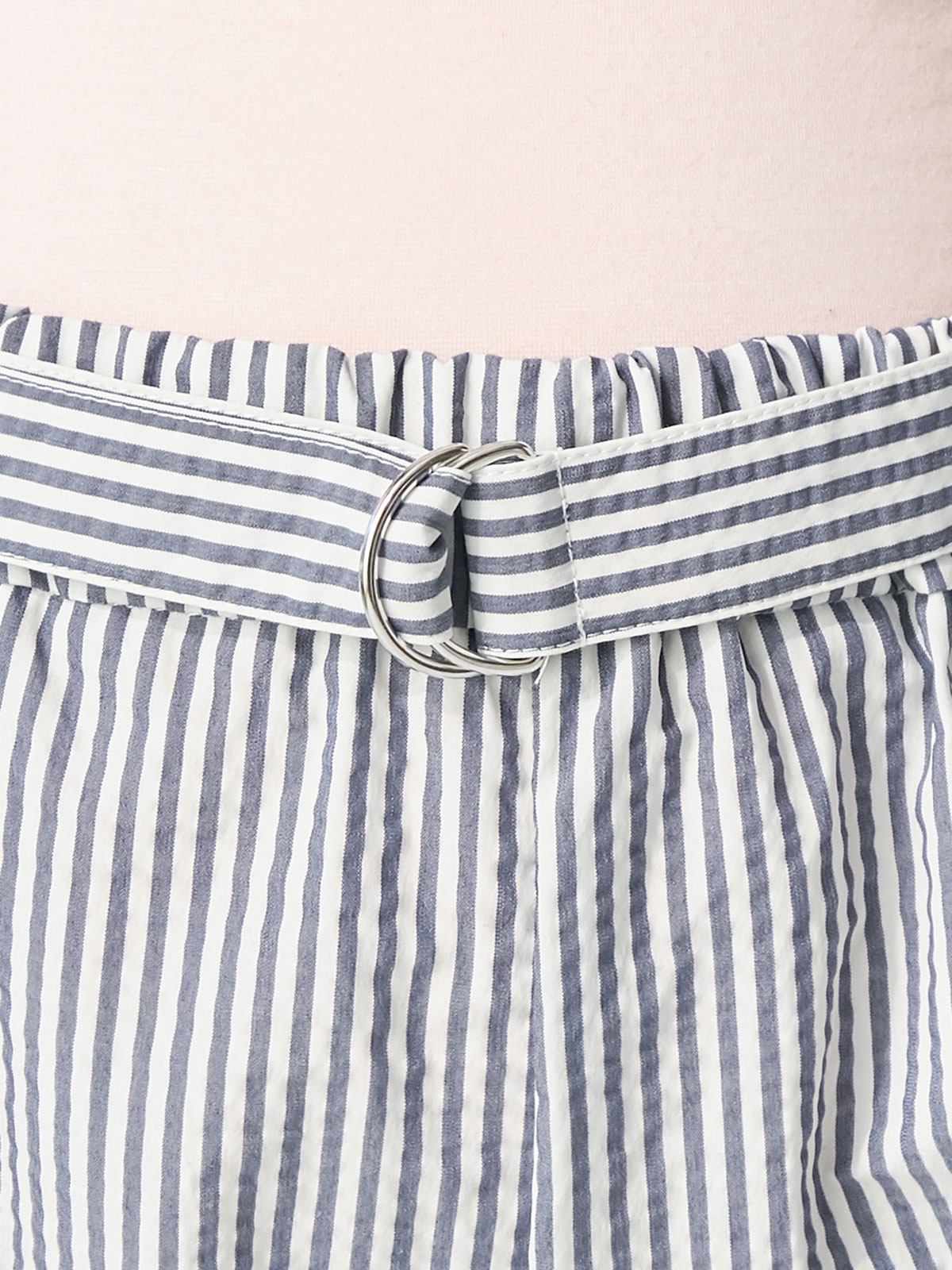 マタニティ パンツ|ain（アイン）【接触冷感】【吸汗速乾】サッカー先染めストライプワイドパンツ【出産後も長く使える】