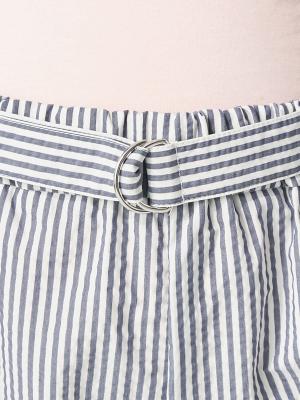 マタニティ パンツ|ain（アイン）【接触冷感】【吸汗速乾】サッカー先染めストライプワイドパンツ【出産後も長く使える】