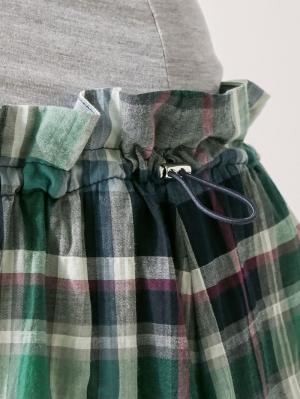 マタニティ スカート|ain（アイン）ラクゴム仕様先染めチェックスカート【出産後も長く使える】