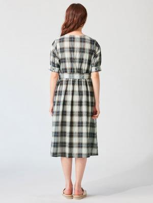 マタニティ ワンピース|【マタニティ・授乳服】ain（アイン）チェックワンピース【出産後も長く使える】