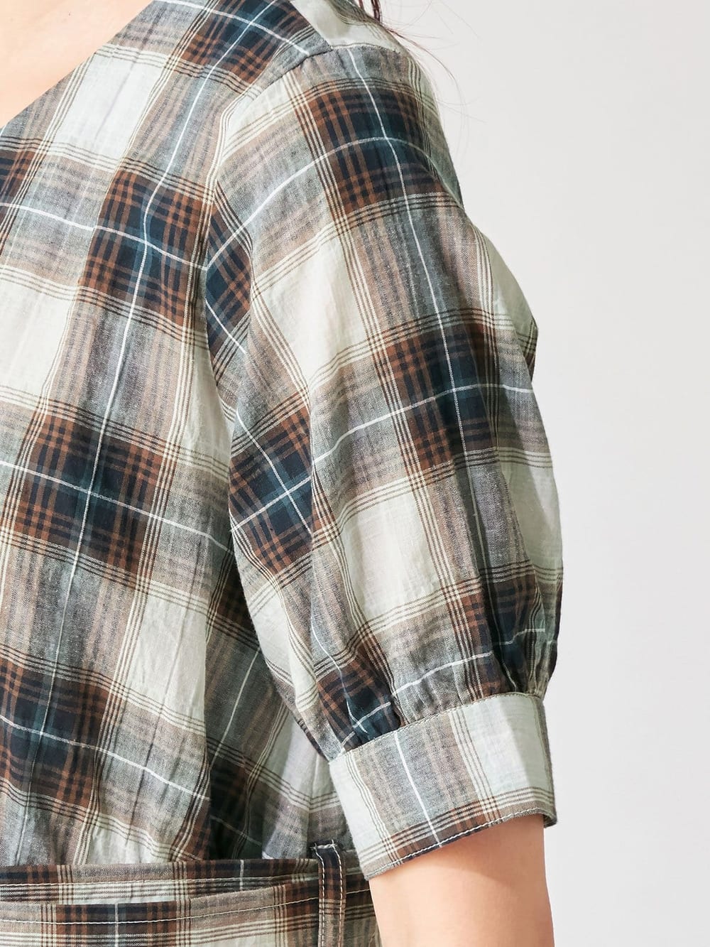 マタニティ ワンピース|【マタニティ・授乳服】ain（アイン）チェックワンピース【出産後も長く使える】