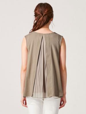 マタニティ トップス|Vicente for mom（ヴィセンテフォーマム）プリーツバックシャントップス　マタニティ・授乳服【出産後も長く使える】