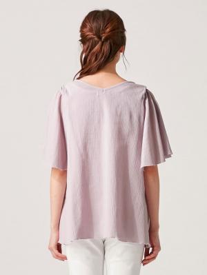 マタニティ トップス|Vicente for mom（ヴィセンテフォーマム）楊柳×レース 2WAYチュニック　マタニティ・授乳服【出産後も長く使える】