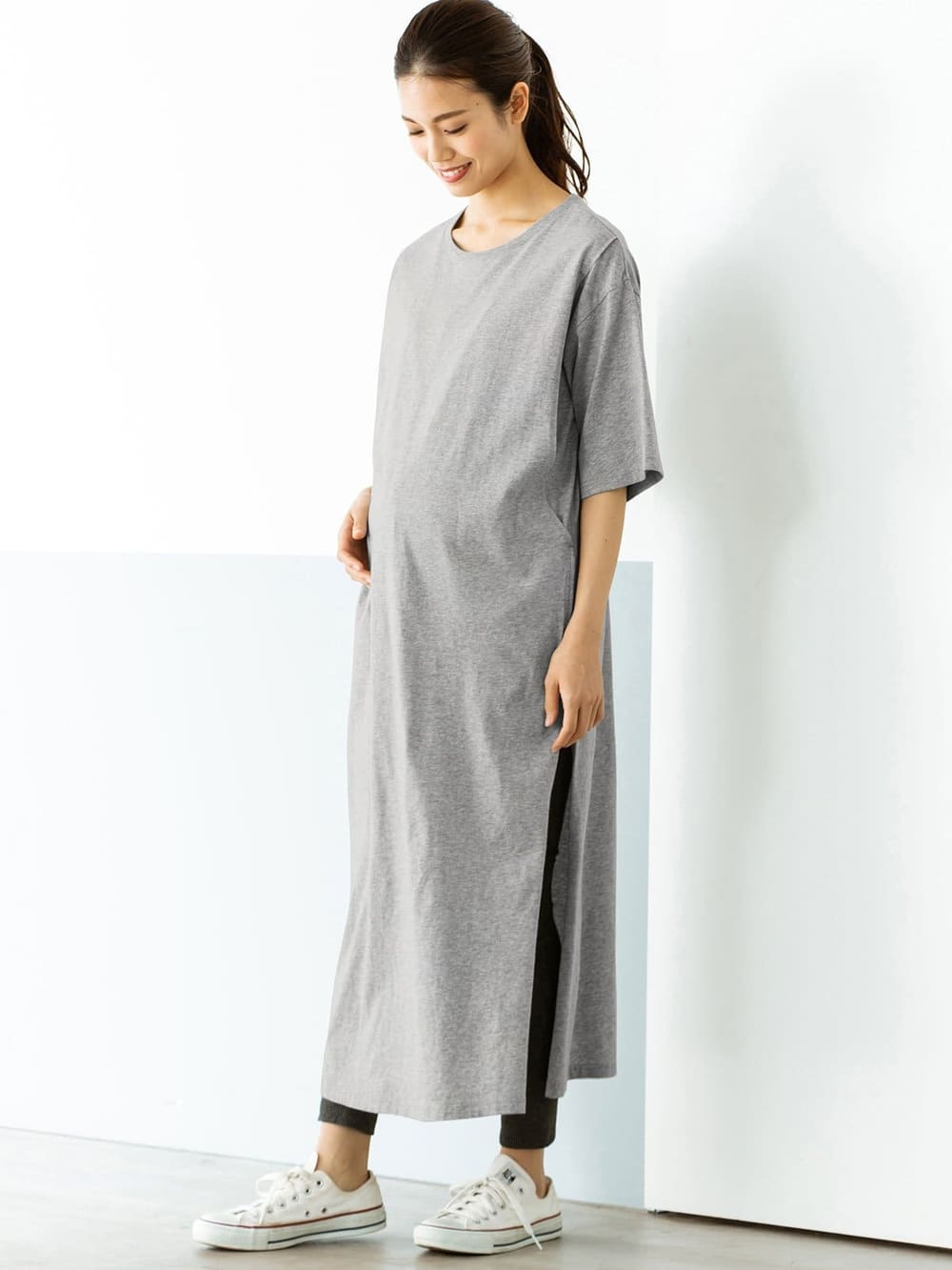 マタニティ ワンピース 授乳口付 サイドスリットワンピース マタニティウェア 授乳服通販 エンジェリーベ 公式 マタニティ ワンピース 授乳口付 サイドスリットワンピース マタニティウェア 授乳服通販 エンジェリーベ 公式