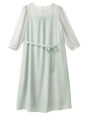 シアーソフトIラインワンピース　マタニティ・授乳服【出産後も長く使える】 29187