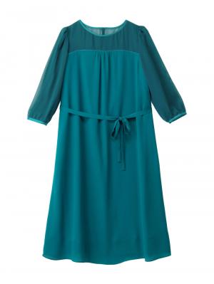 シアーソフトIラインワンピース　マタニティ・授乳服【出産後も長く使える】29187