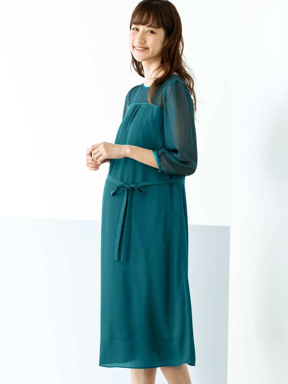 マタニティ ワンピース 授乳口付 シアーソフトiラインワンピース マタニティウェア 授乳服通販 エンジェリーベ 公式 マタニティ ワンピース 授乳口付 シアーソフトiラインワンピース マタニティウェア 授乳服通販 エンジェリーベ 公式