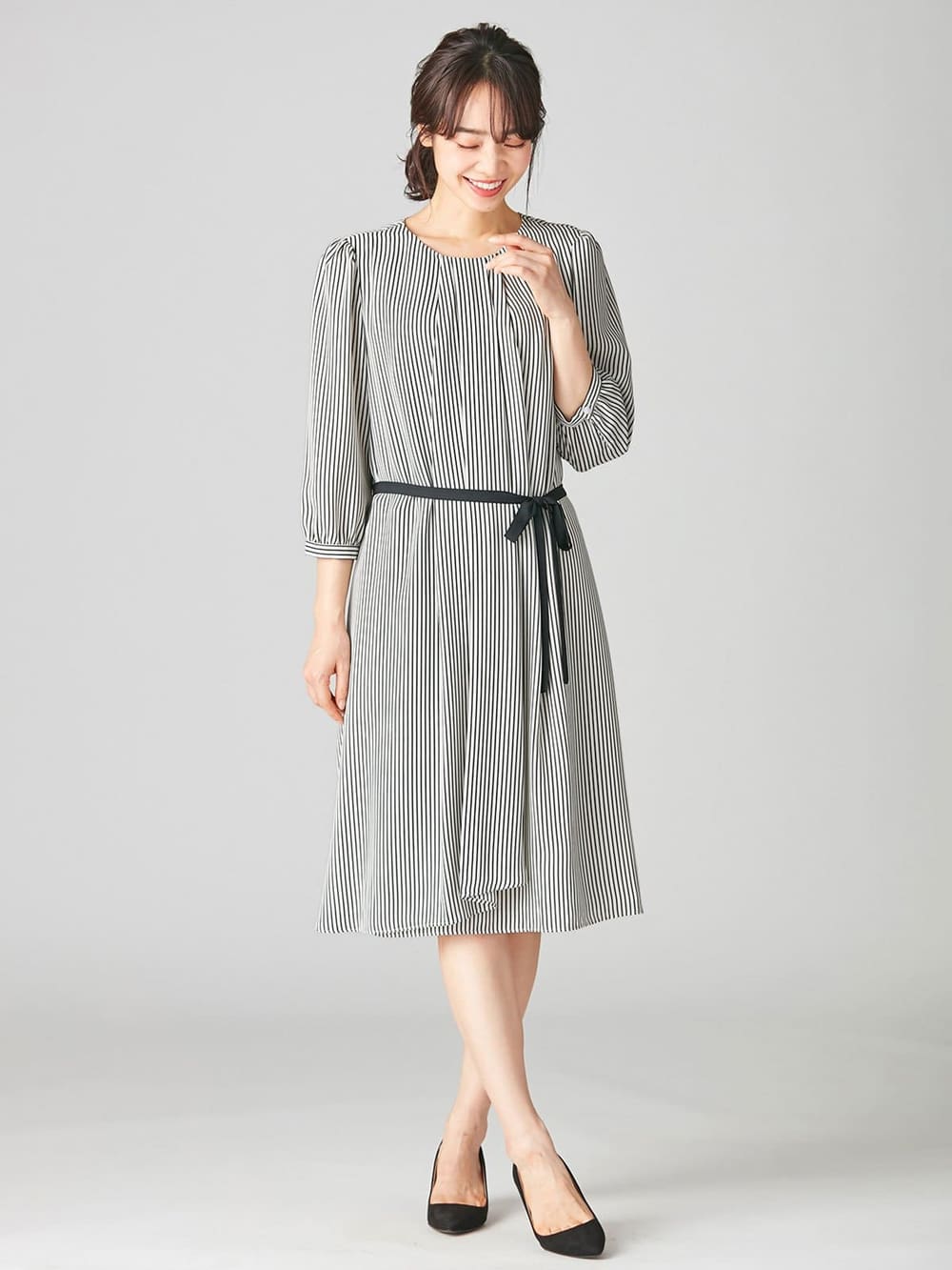 マタニティ ワンピース 授乳口付 ラップ タックロングワンピース マタニティウェア 授乳服通販 エンジェリーベ 公式