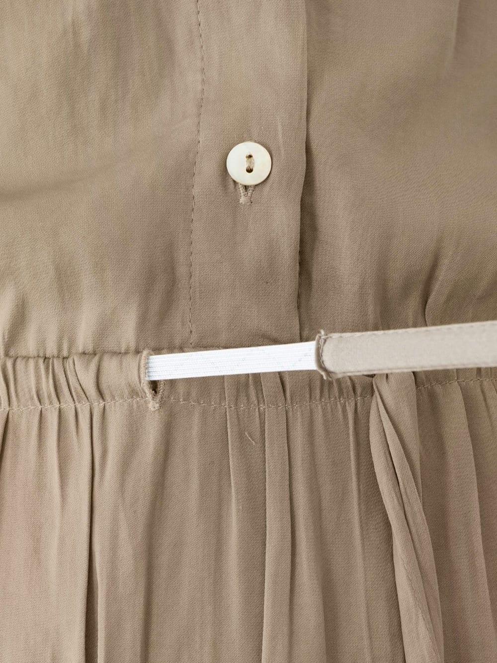 マタニティ ワンピース|八分袖ビンテージサテンギャザーロングワンピース　マタニティ・授乳服【出産後も長く使える】