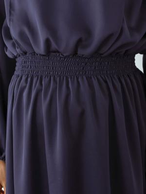 マタニティ ワンピース|胸元レースフリルネックワンピース　マタニティ・授乳服【出産後も長く使える】