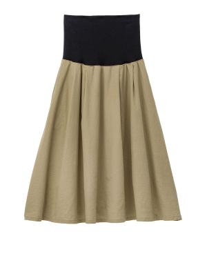 【産前産後対応】【2レングス展開】麻レーヨンギャザースカート【出産後も長く使える】 29208