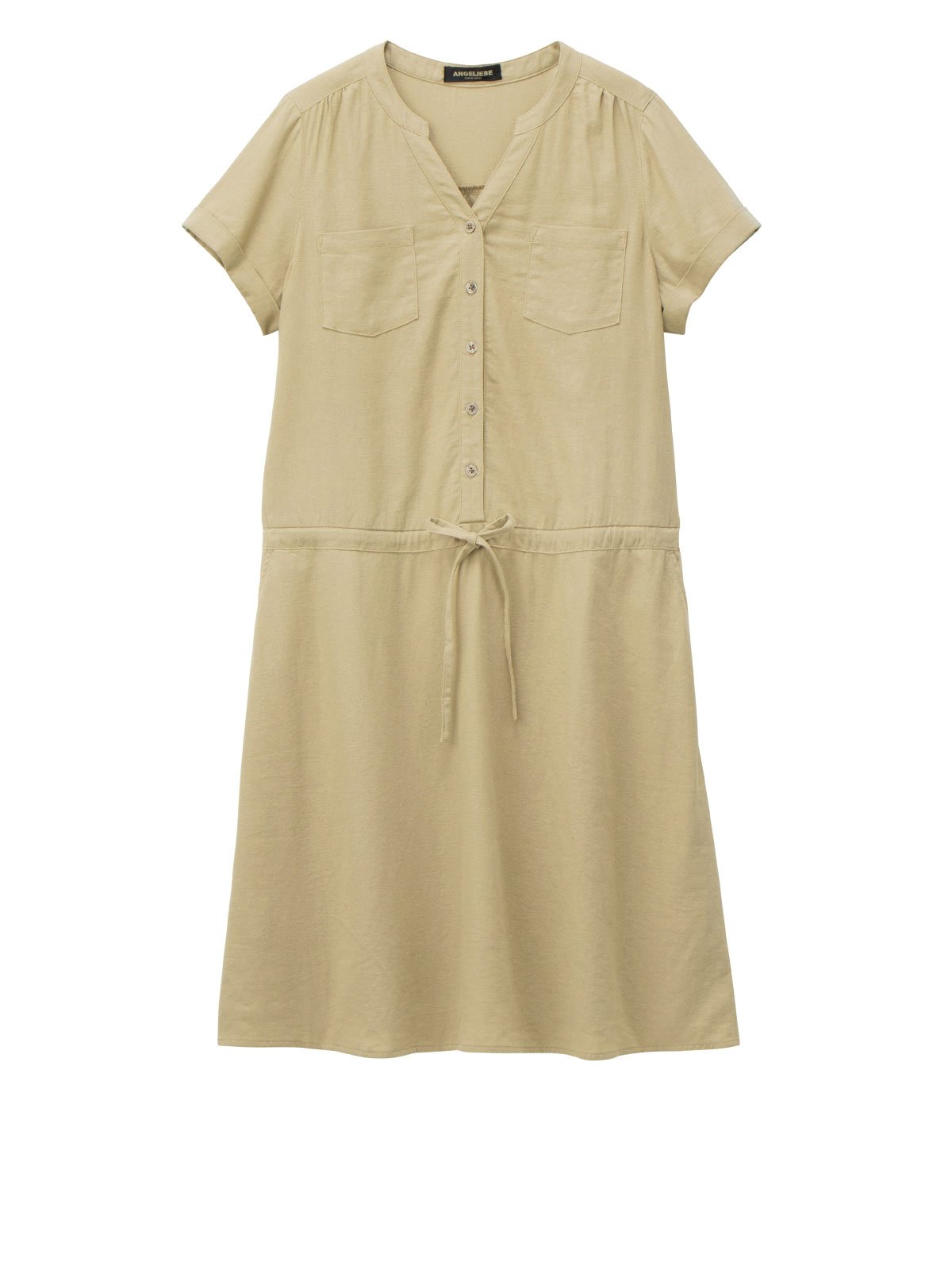 授乳しやすい 2レングス展開 麻レーヨン半袖ワンピース マタニティ 授乳服の専門通販 エンジェリーベ おしゃれで機能的なマタニティ 授乳服が揃うエンジェリーベ マタニティインナーも豊富に取り扱ってます エンジェリーベ 公式オンラインショップ