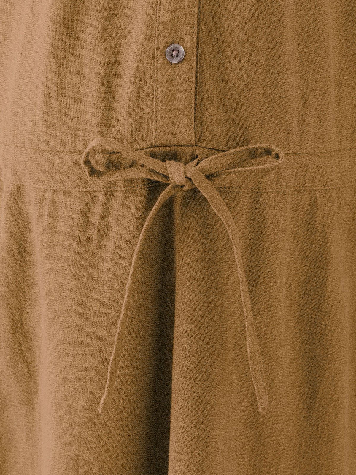 マタニティ ワンピース|【2レングス展開】麻レーヨン半袖ワンピース　マタニティ・授乳服【出産後も長く使える】