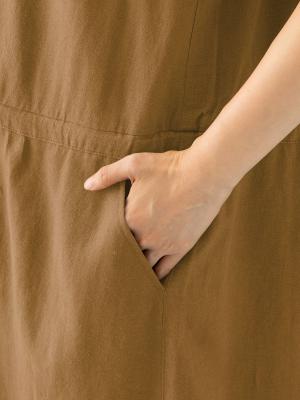 マタニティ ワンピース|【2レングス展開】麻レーヨン半袖ワンピース　マタニティ・授乳服【出産後も長く使える】