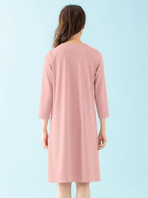 マタニティ ワンピース|ポンチフロントタックワンピース　マタニティ・授乳服【出産後も長く使える】