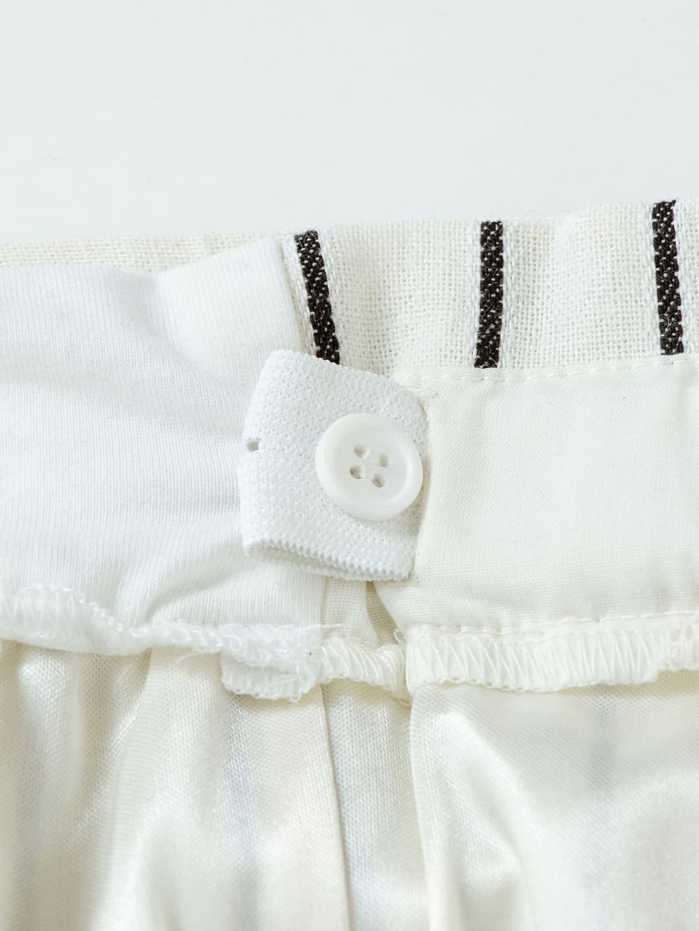 マタニティ スカート|【産前産後対応】リネン混ストライプハイウエストタイトスカート【出産後も長く使える】