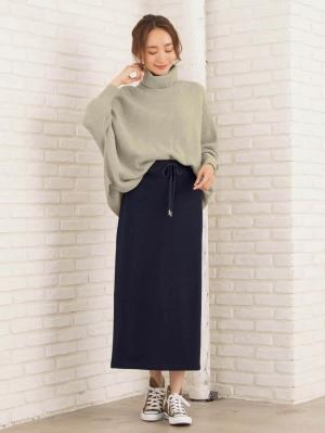 マタニティ ワンピース|【セット】裏毛トレーナー&タイトロングスカート マタニティ・授乳服【出産後も長く使える】