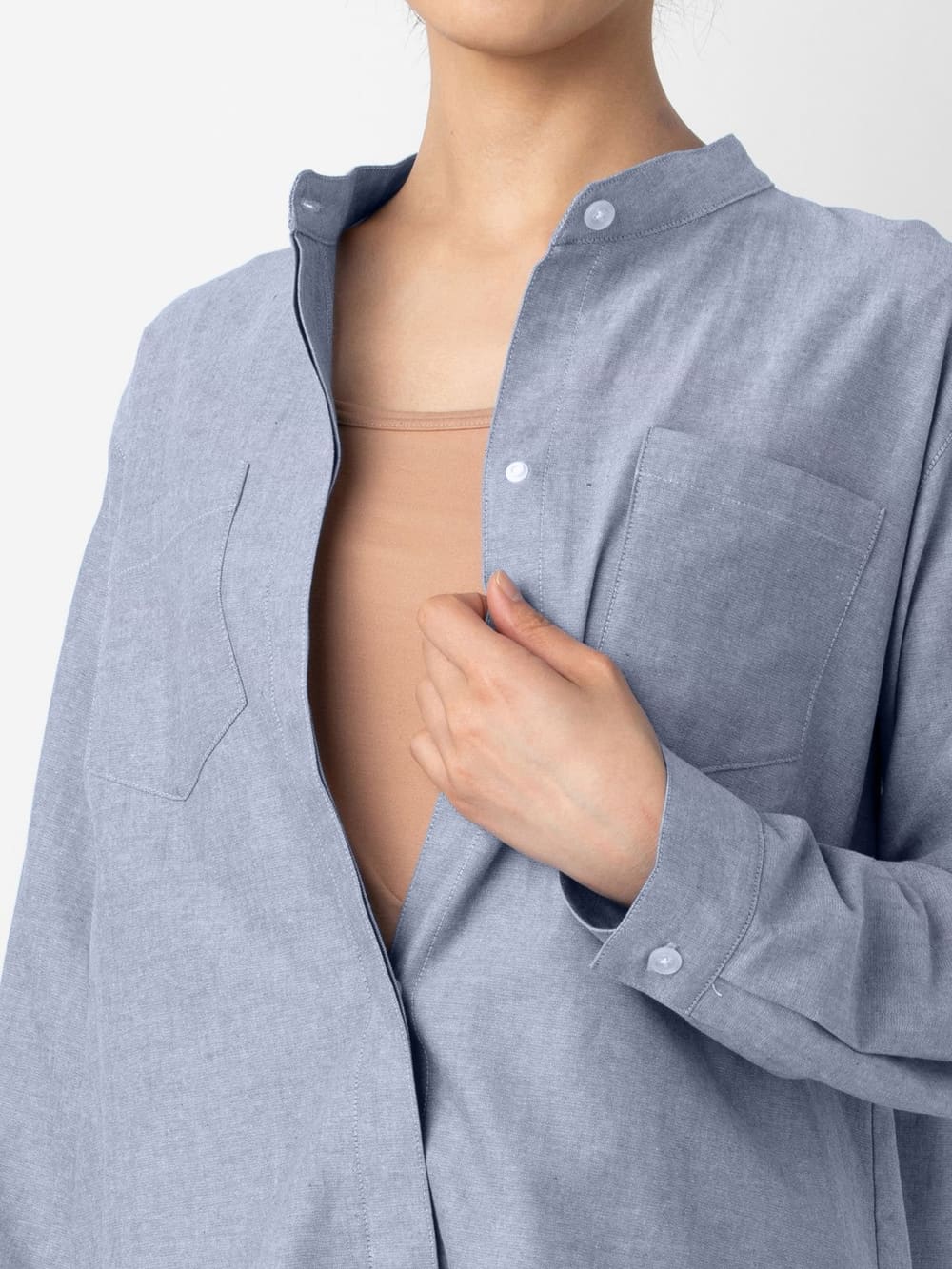 マタニティ パジャマ・ルームウェア|【授乳しやすい】スタンドカラーパジャマ