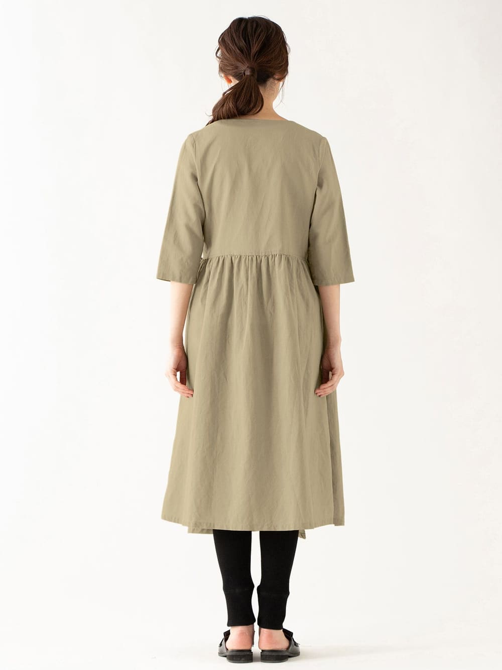 マタニティ ワンピース|麻混カシュクールワンピース　マタニティ・授乳服【出産後も長く使える】