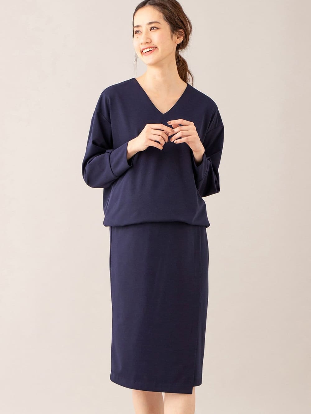 産前産後対応 Vネックドッキングワンピース エンジェリーベ マタニティウェア 授乳服通販 エンジェリーベ 公式 産前産後対応 Vネックドッキングワンピース エンジェリーベ マタニティウェア 授乳服通販 エンジェリーベ 公式