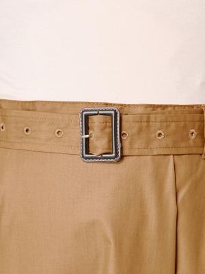 マタニティ スカート|【産前産後対応】ベルト付フレアスカート【出産後も長く使える】