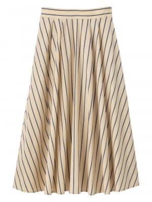 【産前産後対応】マルチストライプたっぷりギャザースカート【出産後も長く使える】 29249