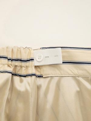 マタニティ スカート|【産前産後対応】マルチストライプたっぷりギャザースカート【出産後も長く使える】