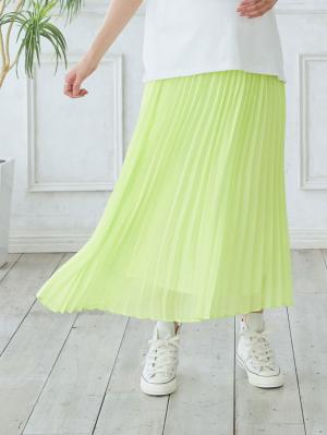 産前産後対応】シフォンプリーツスカート【出産後も長く使える