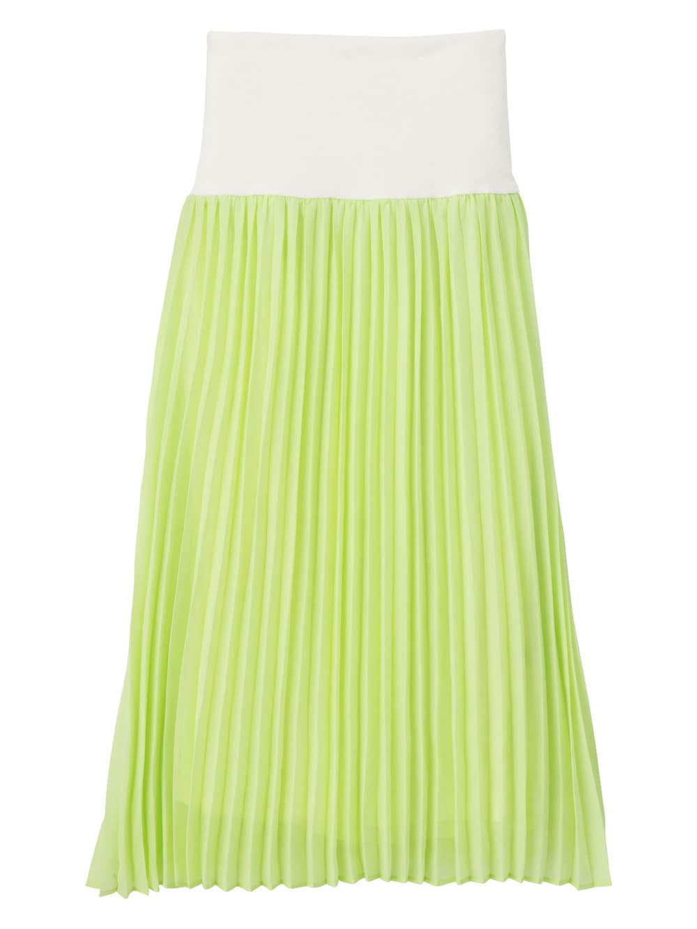 マタニティ スカート|【産前産後対応】シフォンプリーツスカート【出産後も長く使える】|イエローグリーン
