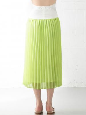 マタニティ スカート|【産前産後対応】シフォンプリーツスカート【出産後も長く使える】