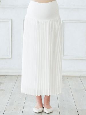 マタニティ スカート|【産前産後対応】シフォンプリーツスカート【出産後も長く使える】