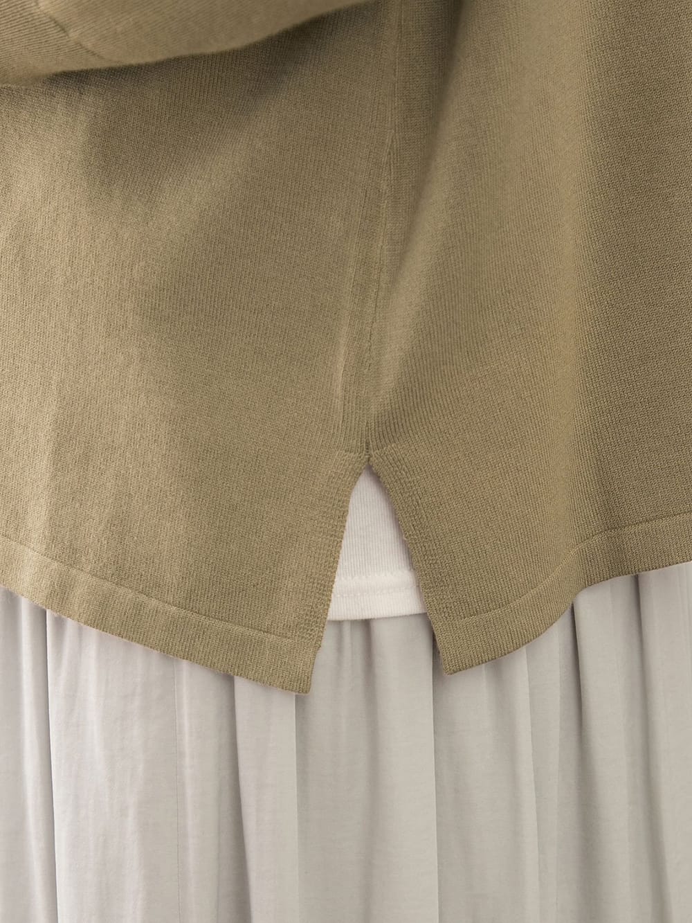 マタニティ トップス|スリット入りボートネックニット　マタニティ・授乳服【出産後も長く使える】