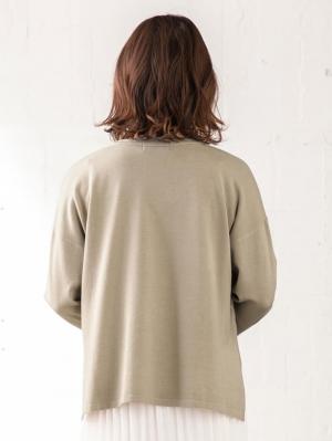 マタニティ トップス|サイドスリット入りVネックニット マタニティ・授乳服【出産後も長く使える】