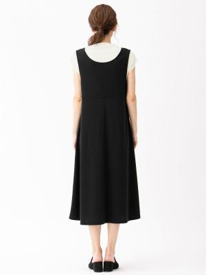 マタニティ ワンピース|ain（アイン）【セット】Aラインジャンスカ＆リブトップス　マタニティ・授乳服【出産後も長く使える】