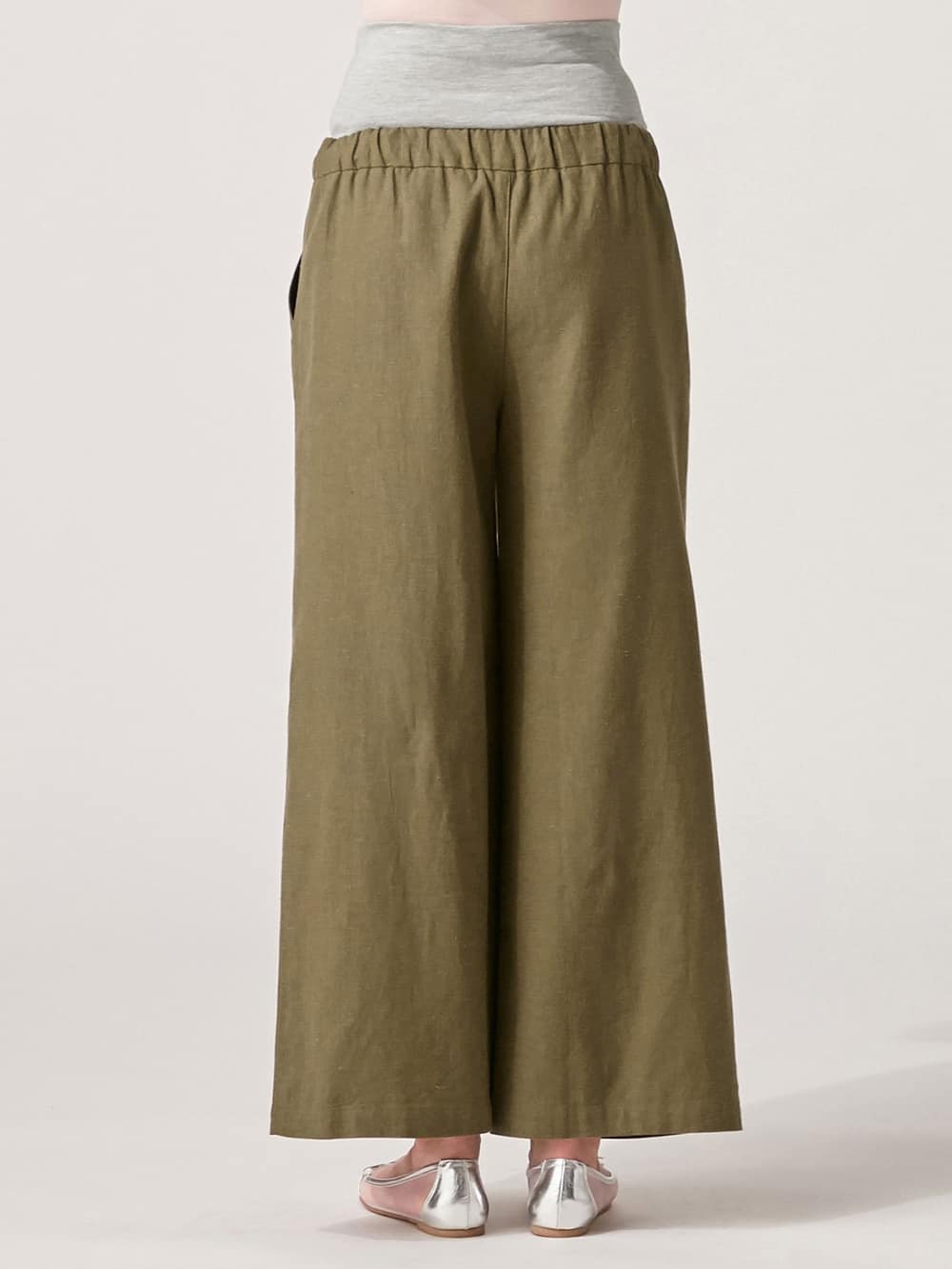 マタニティ パンツ サロペット マタニティ 産後 Ain アイン 麻レーヨンワイドパンツ マタニティウェア 授乳服通販 エンジェリーベ 公式