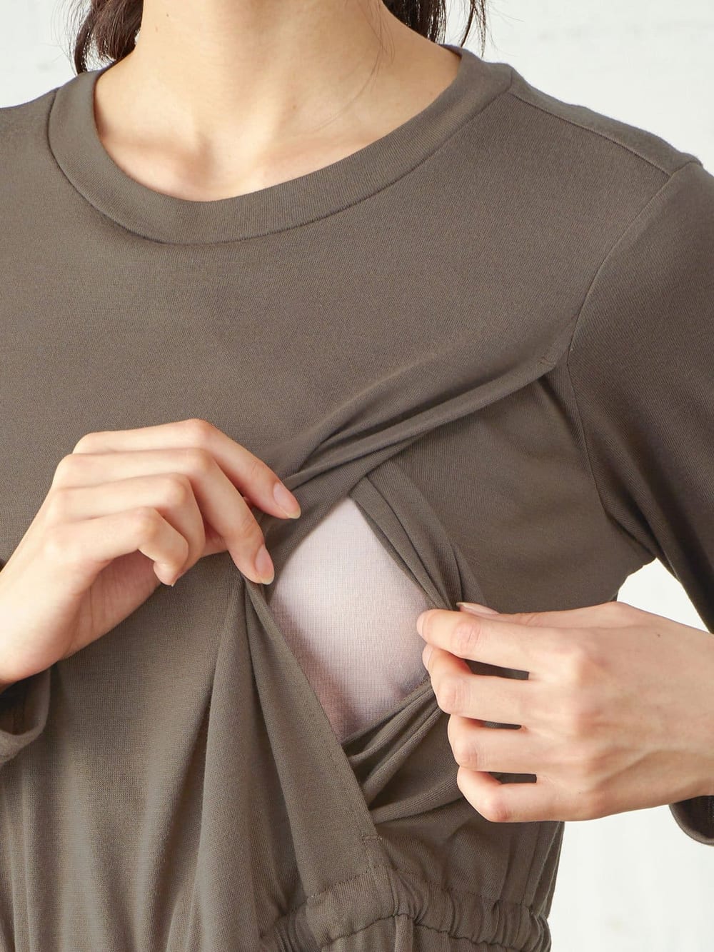 マタニティ ワンピース A I N 授乳口付 天竺汗染み防止ワンピース マタニティウェア 授乳服通販 エンジェリーベ 公式 マタニティ ワンピース A I N 授乳口付 天竺汗染み防止ワンピース マタニティウェア 授乳服通販 エンジェリーベ 公式